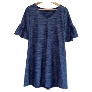 Blue Dress with Flowy Sleeves